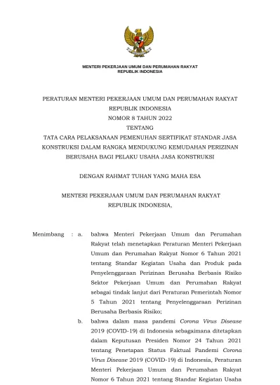 Tata Cara Pelaksanaan Pemenuhan Sertifikat Standar Jasa Konstruksi