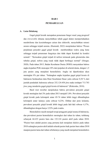 Pengaruh Adekuasi Hemodialisis Ureum Reduction Ratio Urr Terhadap