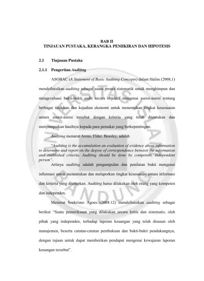 Pdf Bab Ii Tinjauan Pustaka Kerangka Pemikiran Dan Hipotesis