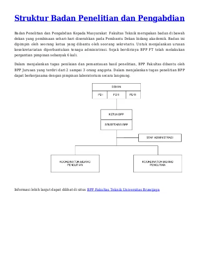 Struktur Badan Penelitian Dan Pengabdian Teknik Sipil Mpdf