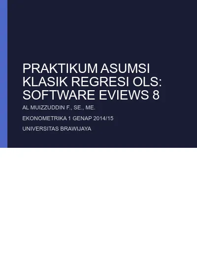 Top Pdf Hasil Analisis Uji Asumsi Klasik Pada Regresi Dok