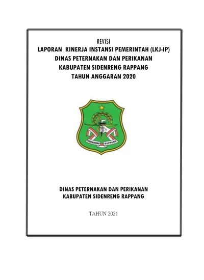 REVISI LAPORAN KINERJA INSTANSI PEMERINTAH LKJ IP DINAS PETERNAKAN