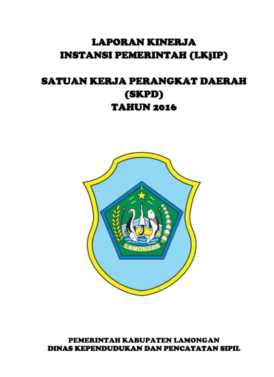 Laporan Kinerja Instansi Pemerintah Lkjip Satuan Kerja Perangkat