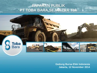 Paparan Publik Pt Toba Bara Sejahtra Tbk