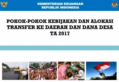 KEMENTERIAN KEUANGAN REPUBLIK INDONESIA POKOK POKOK KEBIJAKAN DAN