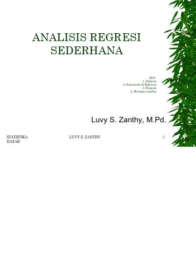 Top PDF Uji Analisis Regresi Sederhana Dan Ganda 123dok