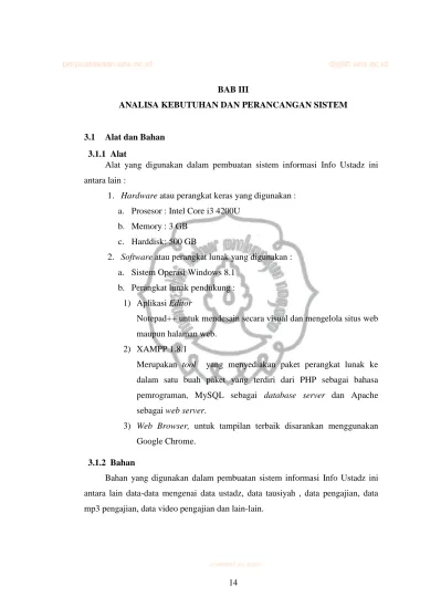 Bab Iii Analisa Kebutuhan Dan Perancangan Sistem