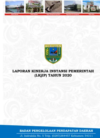 LAPORAN KINERJA INSTANSI PEMERINTAH LKjIP TAHUN 2020