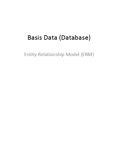 Basis Data Database Entity Relationship Model Erm