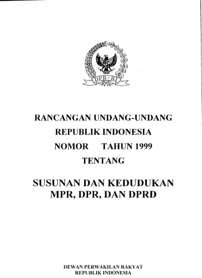 SUSUNAN DAN KEDUDUKAN MPR DPR DAN DPRD