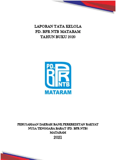 Laporan Tata Kelola Pd Bpr Ntb Mataram Tahun Buku