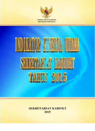 Indikator Kinerja Utama Deputi Bidang Administrasi Sekretariat Kabinet