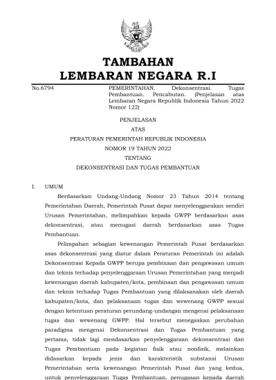 TAMBAHAN LEMBARAN NEGARA R I