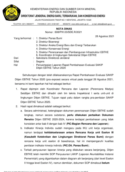 Direktorat Jenderal Energi Baru Terbarukan Dan Konservasi Energi