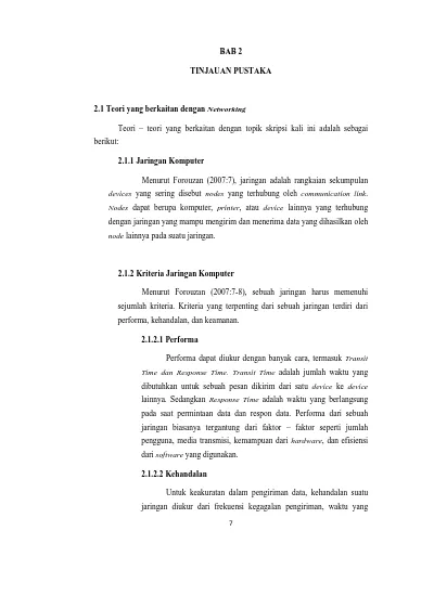 Bab Tinjauan Pustaka Teori Teori Yang Berkaitan Dengan Topik Skripsi