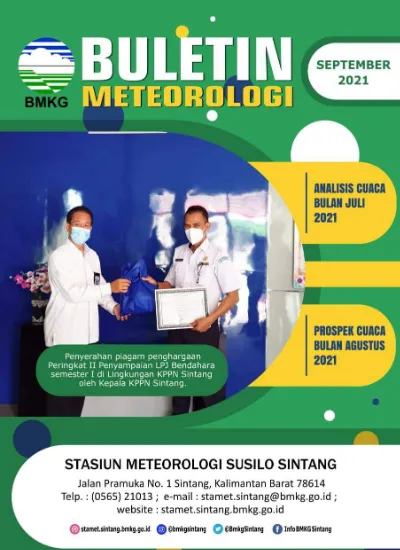 Badan Meteorologi Klimatologi Dan Geofisika Stasiun Meteorologi Susilo