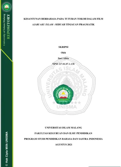 Top PDF Tuturan Interogatif Sebagai Ekspresi Kesantunan Pragmatik