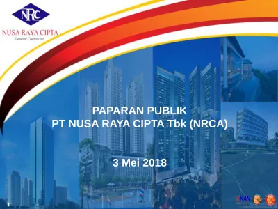 PAPARAN PUBLIK PT NUSA RAYA CIPTA Tbk NRCA 3 Mei Nusarayacipta