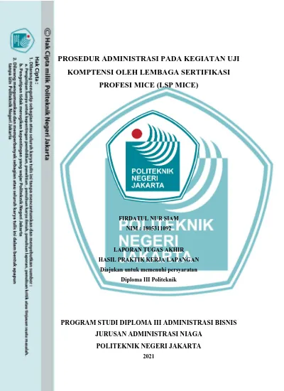 Prosedur Administrasi Pada Kegiatan Uji Komptensi Oleh Lembaga