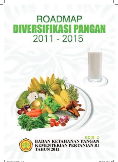 Roadmap Diversifikasi Pangan