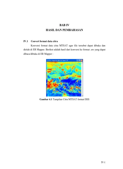 Pembuatan Peta Potensi Curah Hujan Dengan Menggunakan Citra Satelit