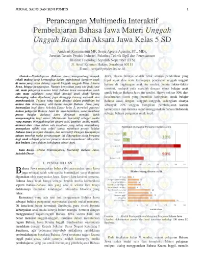 Perancangan Multimedia Interaktif Pembelajaran Bahasa Jawa Materi