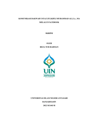 UNIVERSITAS ISLAM NEGERI ANTASARI BANJARMASIN 2022 M 1443 H KOMUNIKASI