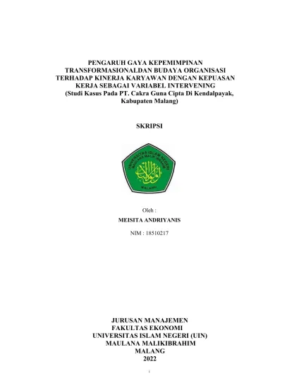 Kepemimpinan Kajian Teoritis KAJIAN PUSTAKA