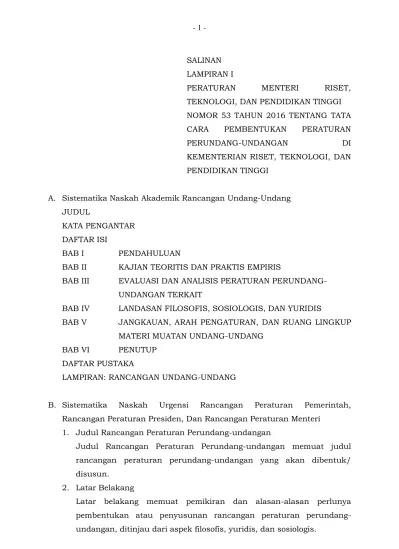 Salinan Lampiran I Dan Lampiran Ii Permen Nomor Tahun Tentang