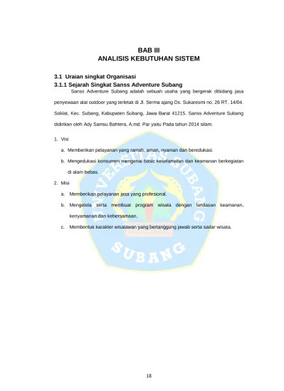 Bab Iii Analisis Kebutuhan Sistem