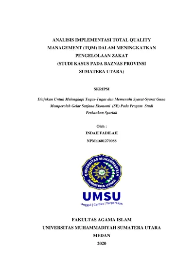 ANALISIS IMPLEMENTASI TOTAL QUALITY MANAGEMENT TQM DALAM MENINGKATKAN