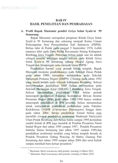 Bab Iv Hasil Penelitian Dan Pembahasan A