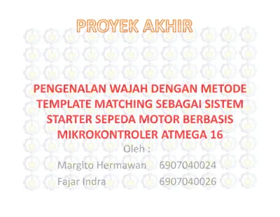 PENGENALAN WAJAH DENGAN METODE TEMPLATE MATCHING SEBAGAI SISTEM STARTER