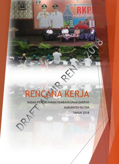 Rencana Kerja Badan Perencanaan Pembangunan Daerah Kabupaten Blitar