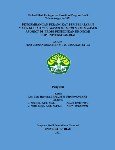 PENGEMBANGAN PERANGKAT PEMBELAJARAN MATA KULIAH CASE BASED METHOD