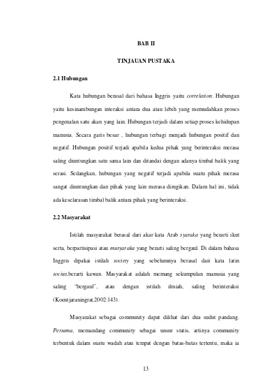 Bab Ii Tinjauan Pustaka Hubungan Hubungan Program Pemberdayaan