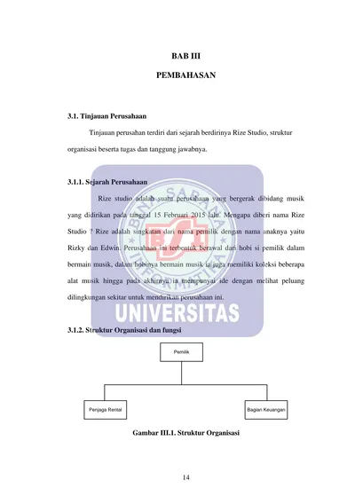 Bab Iii Pembahasan Tinjauan Perusahan Terdiri Dari Sejarah Berdirinya