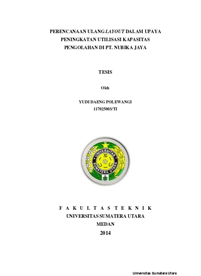 Perancangan Ulang Layout Dalam Upaya Meningkatkan Utilisasi Kapasitas