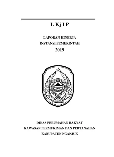 L Kj I P Laporan Kinerja Instansi Pemerintah Dinas Perumahan Rakyat