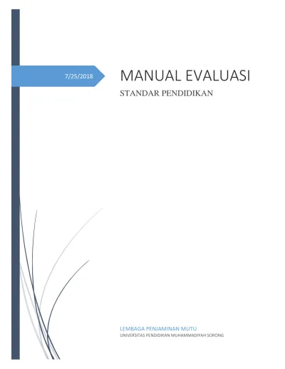 7 25 2018 MANUAL EVALUASI STANDAR PENDIDIKAN LEMBAGA PENJAMINAN MUTU