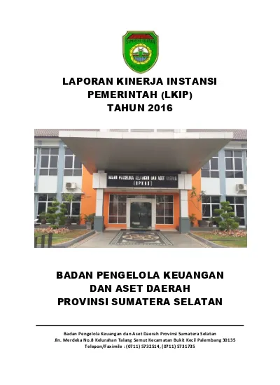 Laporan Kinerja Instansi Pemerintah Lkip Tahun