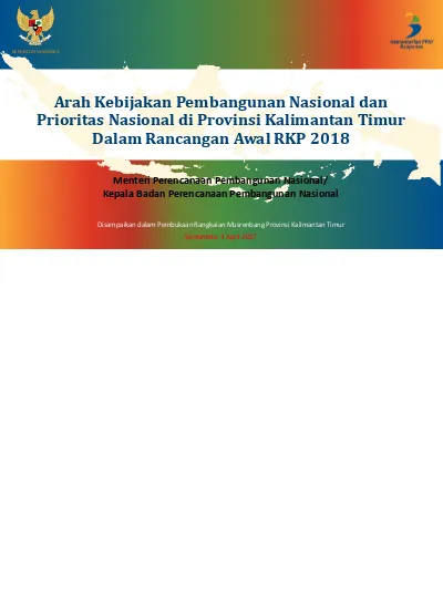 Arah Kebijakan Pembangunan Nasional Dan Prioritas Nasional Di Provinsi