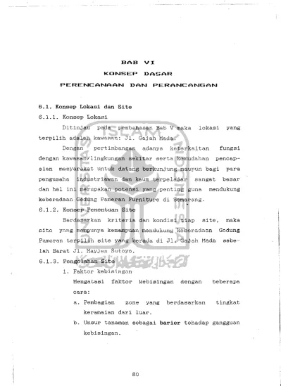 Bab Vi Konsep Dasar Perencanaan Dan Perancangan