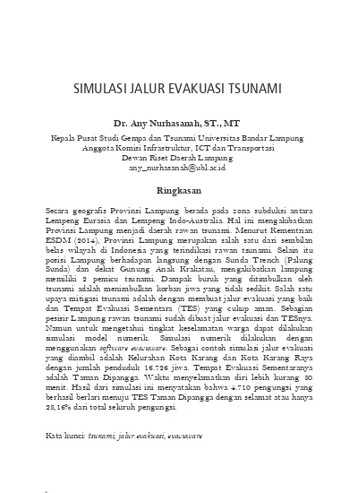 SIMULASI JALUR EVAKUASI TSUNAMI