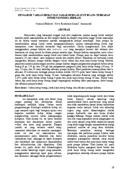 Top PDF Prinsip Kerja Dan Siklus Pompa Hidram 123dok