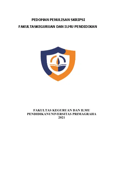 PEDOMAN PENULISAN SKRIPSI FAKULTASKEGURUAN DAN ILMU PENDIDIKAN