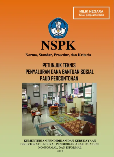 Milik Negara Tidak Perjualbelikan Nspk Norma Standar Prosedur Dan