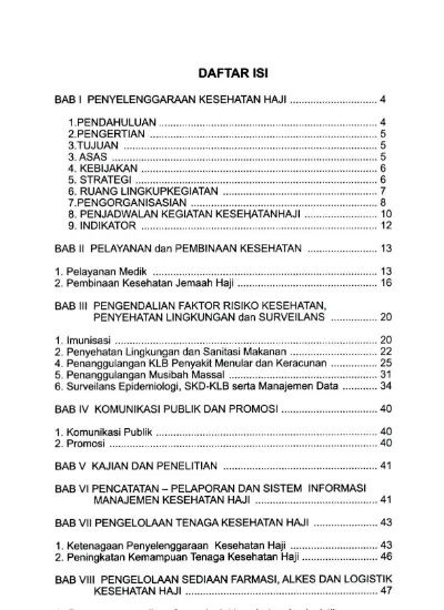 Pedoman Penyelenggaraan Kesehatan Haji Keputusan Menteri Kesehatan