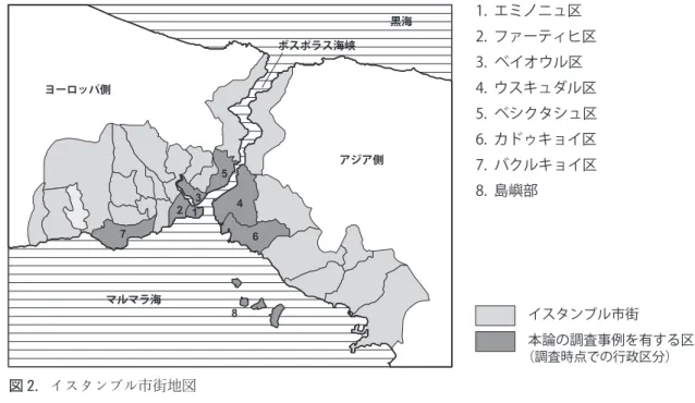 図 2.イスタンブル市街地図