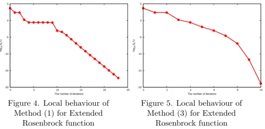 Figure 4. Local behaviour of Method (1) for Extended